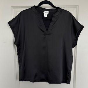Black Stain V-Neck Blouse